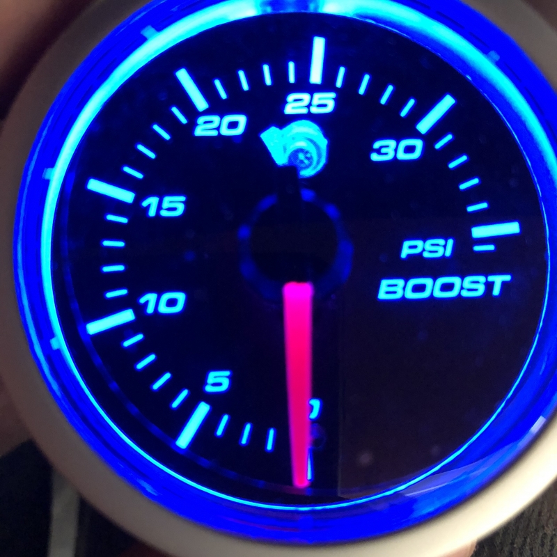 035 PSI BOOST GAUGE (LIGHTED) Black Diamond Xtreme