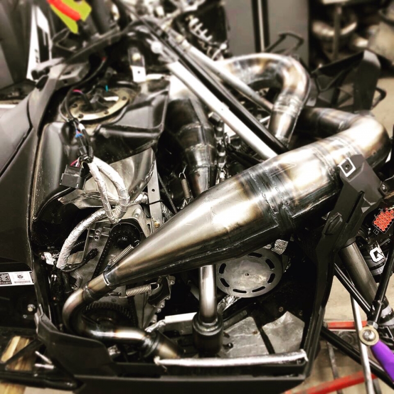 Jaws Twin Custom Race Pipes For Arctic Cat Ctec2