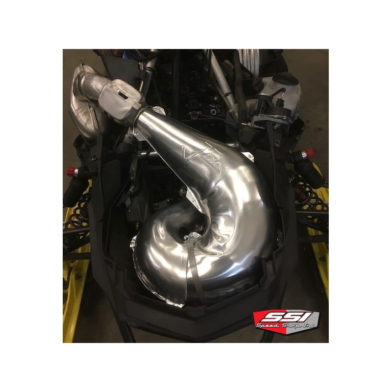 JAWS 850 SKI DOO SINGLE PIPE KIT WITH HEAT SHIELD Black Diamond Xtreme