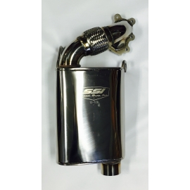 9000 TURBO AND SIDEWINDER STAINLESS STEEL FULL FORCE 2.5" MUFFLER