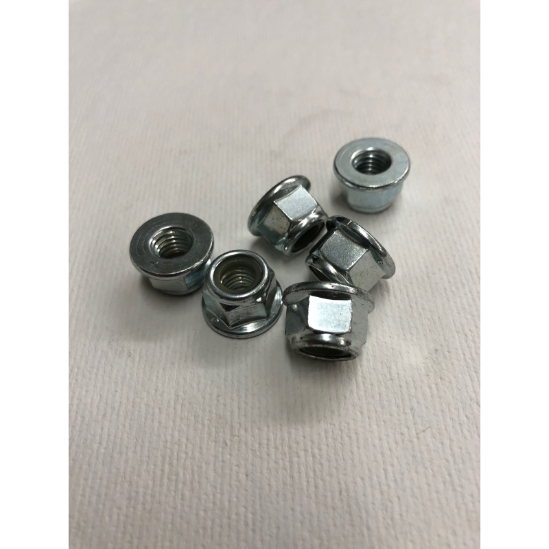 M8X1.25 FLANGED HEX NUT PLATED SILVER Black Diamond Xtreme